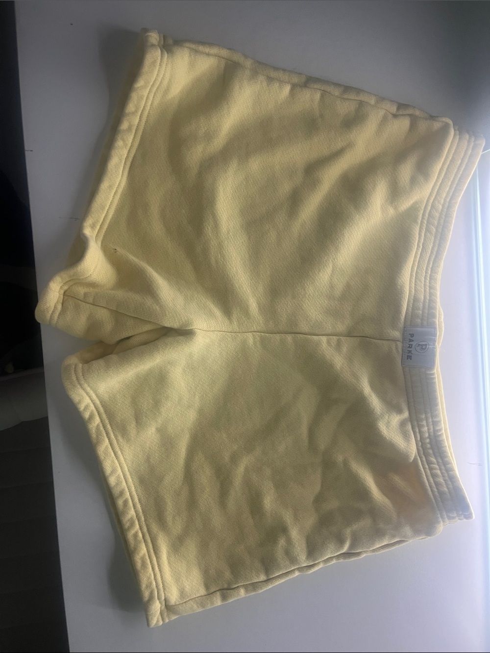 Yellow parke sweatshorts